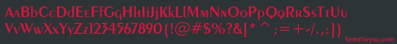 Exotic350DemiBoldBt Font – Red Fonts on Black Background