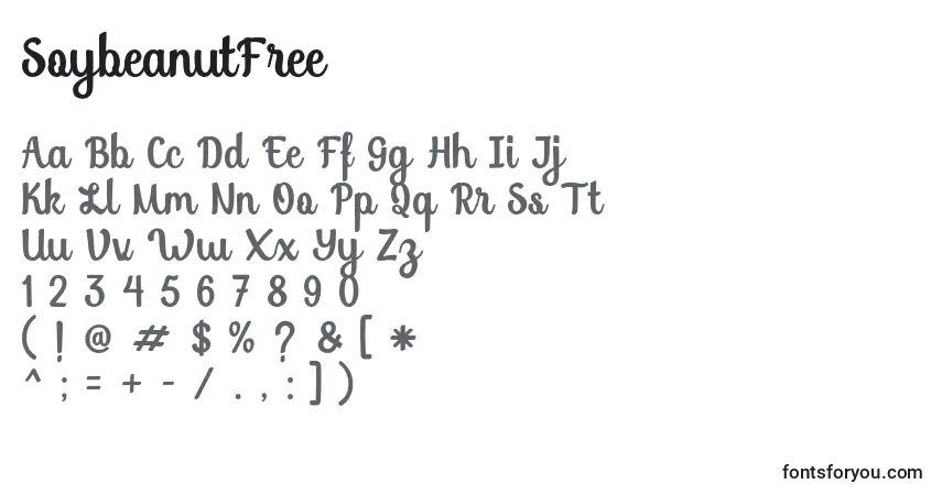 Fuente SoybeanutFree - alfabeto, números, caracteres especiales