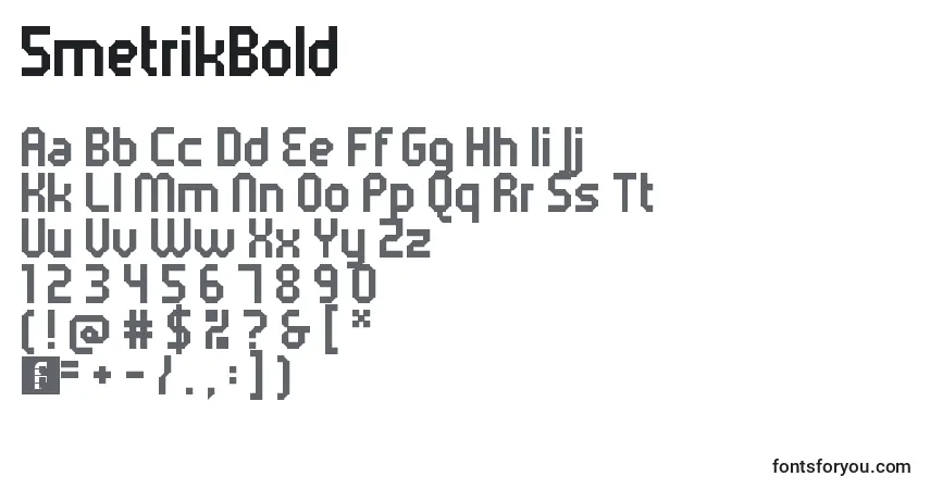 Шрифт 5metrikBold – алфавит, цифры, специальные символы