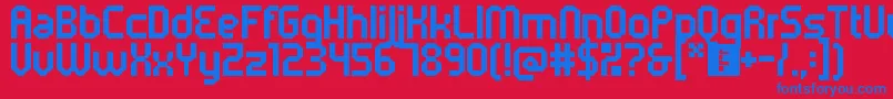 5metrikBold Font – Blue Fonts on Red Background