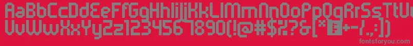 5metrikBold Font – Gray Fonts on Red Background