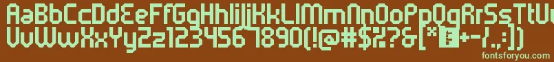 5metrikBold Font – Green Fonts on Brown Background