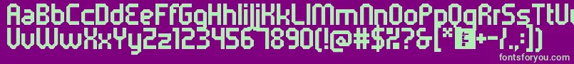 5metrikBold Font – Green Fonts on Purple Background