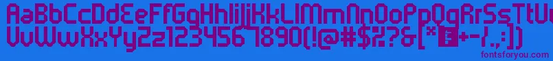 5metrikBold Font – Purple Fonts on Blue Background