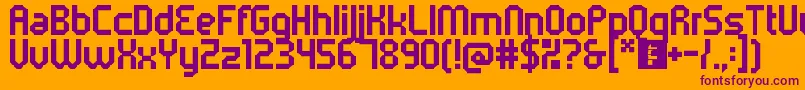 5metrikBold Font – Purple Fonts on Orange Background