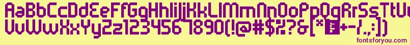 5metrikBold Font – Purple Fonts on Yellow Background