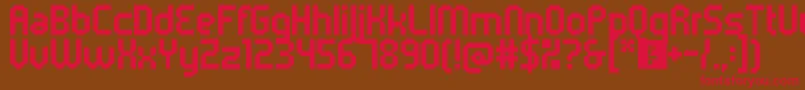 5metrikBold Font – Red Fonts on Brown Background