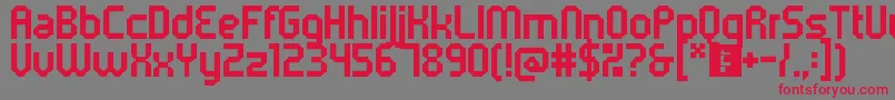 5metrikBold Font – Red Fonts on Gray Background