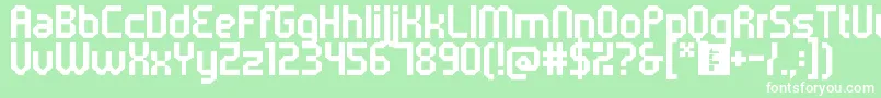 5metrikBold Font – White Fonts on Green Background