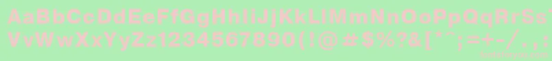 NthelveticaBold Font – Pink Fonts on Green Background