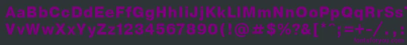 NthelveticaBold Font – Purple Fonts on Black Background
