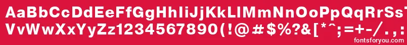 NthelveticaBold Font – White Fonts on Red Background