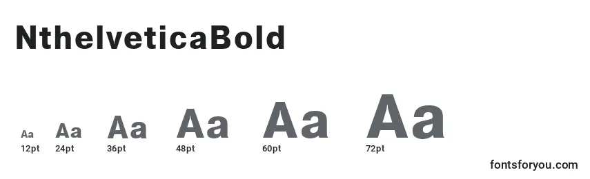 Размеры шрифта NthelveticaBold