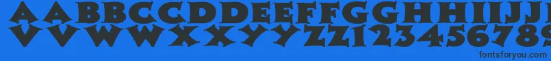ZaleskiWdBold Font – Black Fonts on Blue Background