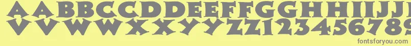 ZaleskiWdBold Font – Gray Fonts on Yellow Background