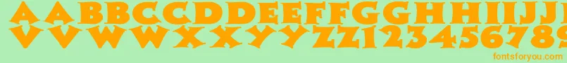 More about ZaleskiWdBold Font ZaleskiWdBold Font – Orange Fonts on Green Background