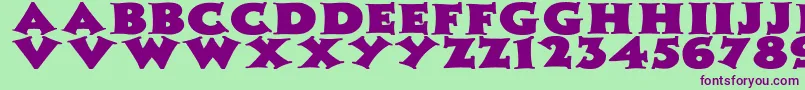 ZaleskiWdBold Font – Purple Fonts on Green Background