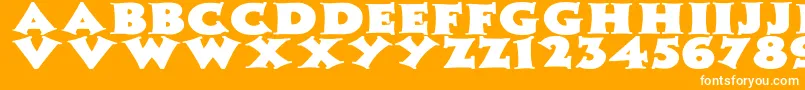 Шрифт ZaleskiWdBold – белые шрифты на оранжевом фоне