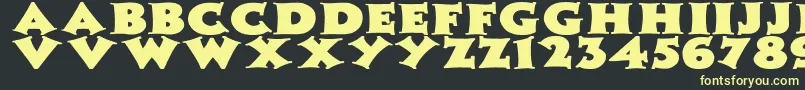 Police ZaleskiWdBold – polices jaunes sur fond noir