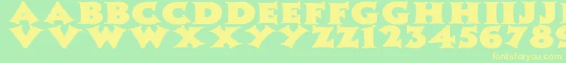 Lisätietoja ZaleskiWdBold-fontista ZaleskiWdBold-fontti – keltaiset fontit vihreällä taustalla