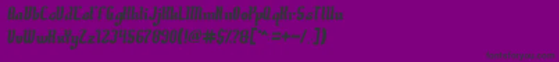 Czcionka CreativeCulture – czarne czcionki na fioletowym tle