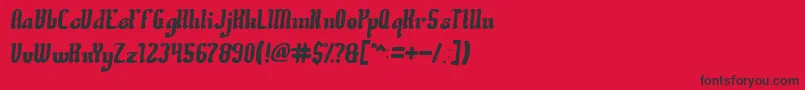 フォントCreativeCulture – 赤い背景に黒い文字