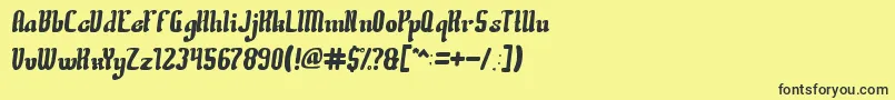 CreativeCulture Font – Black Fonts on Yellow Background