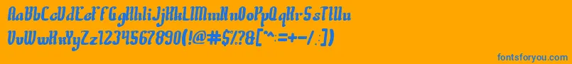 CreativeCulture Font – Blue Fonts on Orange Background
