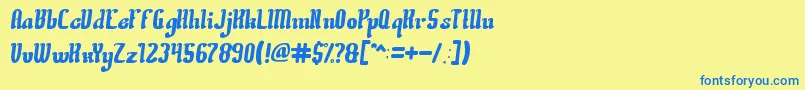 CreativeCulture Font – Blue Fonts on Yellow Background