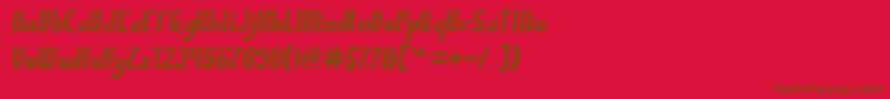 CreativeCulture Font – Brown Fonts on Red Background