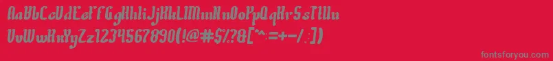 CreativeCulture Font – Gray Fonts on Red Background