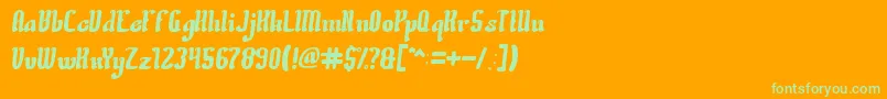 CreativeCulture Font – Green Fonts on Orange Background