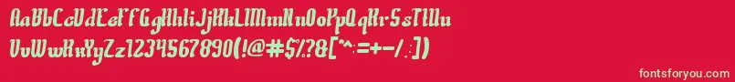 フォントCreativeCulture – 赤い背景に緑の文字