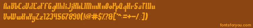 CreativeCulture Font – Orange Fonts on Brown Background