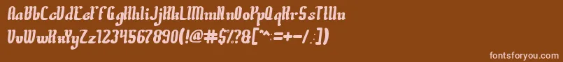 CreativeCulture Font – Pink Fonts on Brown Background