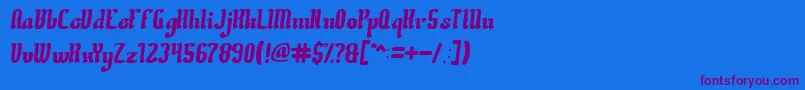 CreativeCulture Font – Purple Fonts on Blue Background