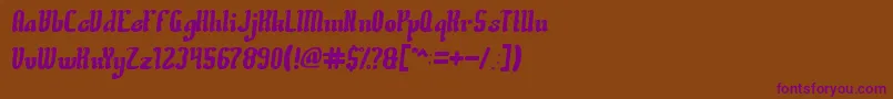 CreativeCulture Font – Purple Fonts on Brown Background