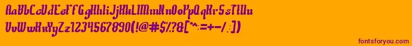 CreativeCulture Font – Purple Fonts on Orange Background
