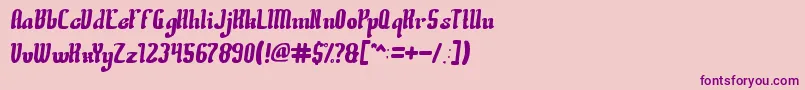 CreativeCulture Font – Purple Fonts on Pink Background