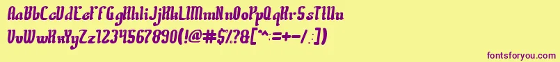 CreativeCulture Font – Purple Fonts on Yellow Background