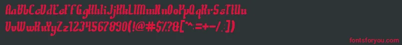 CreativeCulture Font – Red Fonts on Black Background