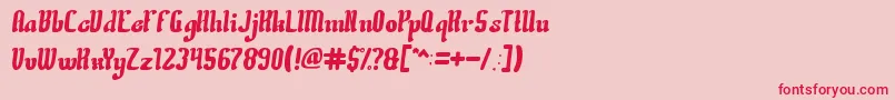 CreativeCulture-Schriftart – Rote Schriften auf rosa Hintergrund