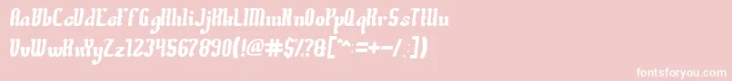 CreativeCulture Font – White Fonts on Pink Background