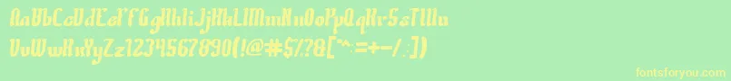 CreativeCulture Font – Yellow Fonts on Green Background