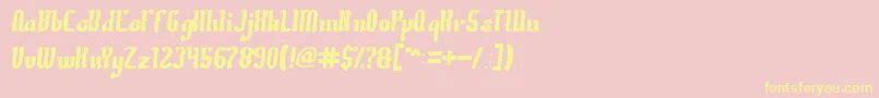 CreativeCulture Font – Yellow Fonts on Pink Background
