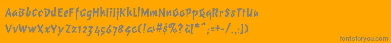 Weitere Informationen zur ChunkymonkeyBlack-Schriftart ChunkymonkeyBlack-Schriftart – Graue Schriften auf orangefarbenem Hintergrund