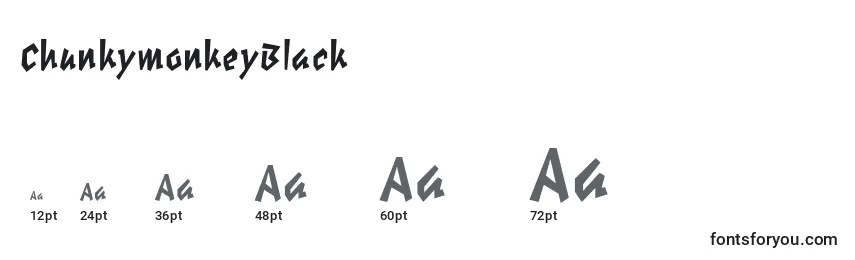 ChunkymonkeyBlack Font Sizes