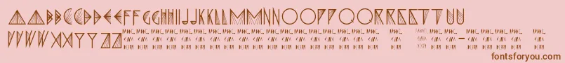Fonte XPrisma – fontes marrons em um fundo rosa