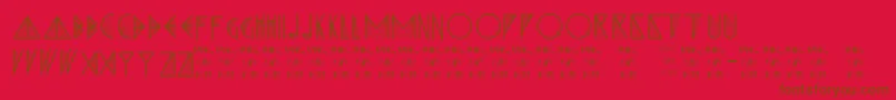 XPrisma Font – Brown Fonts on Red Background