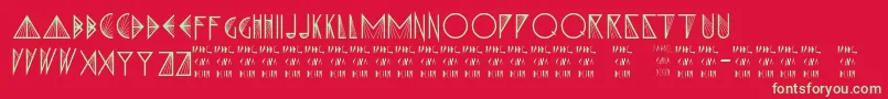 XPrisma Font – Green Fonts on Red Background